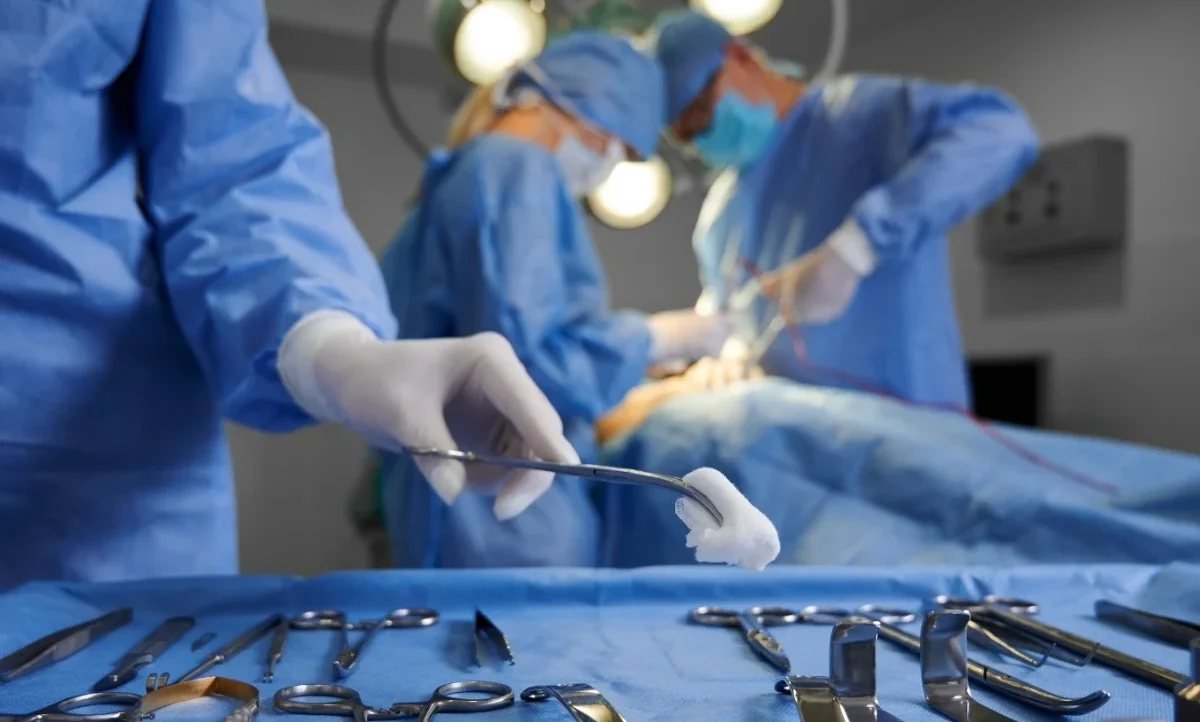 Cancer surgery in the operation theatre — surgical oncology team led by Dr. Amit R. Gandhi, Mumbai
